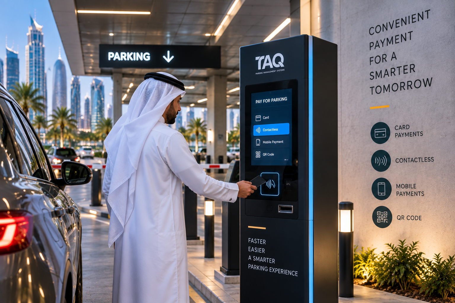 Modern cashless and contactless parking payment solutions