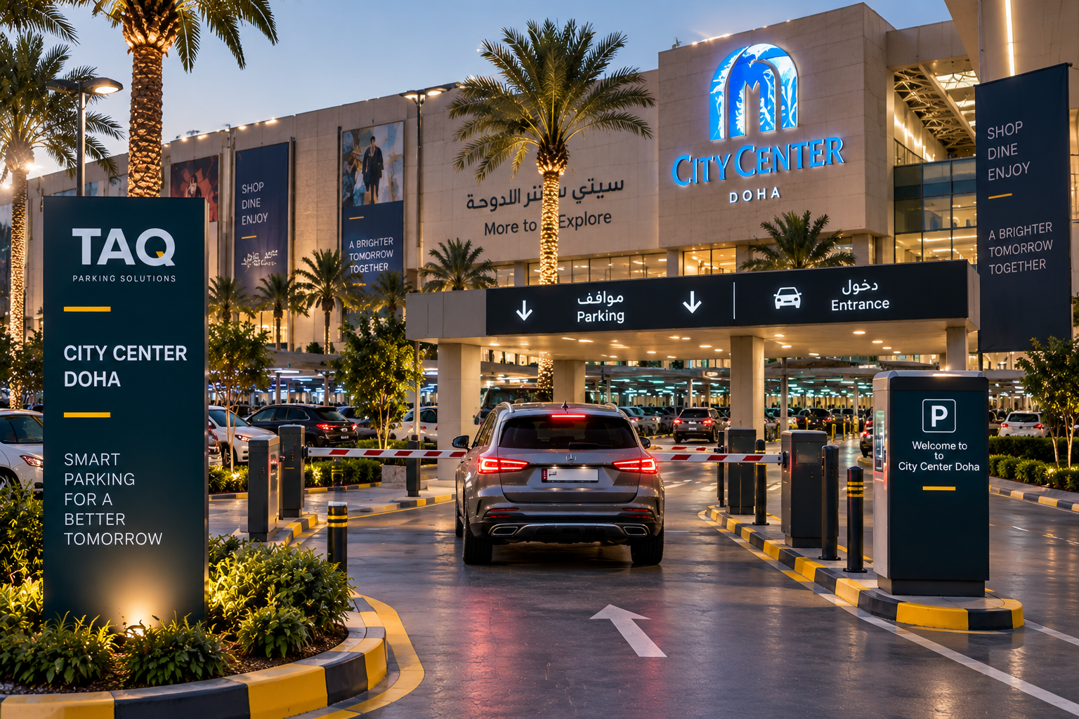 TAQ parking management experience at City Center Doha